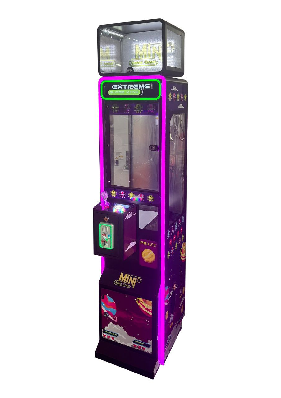 Spaced Out Mini Extreme claw machine with arcade theme